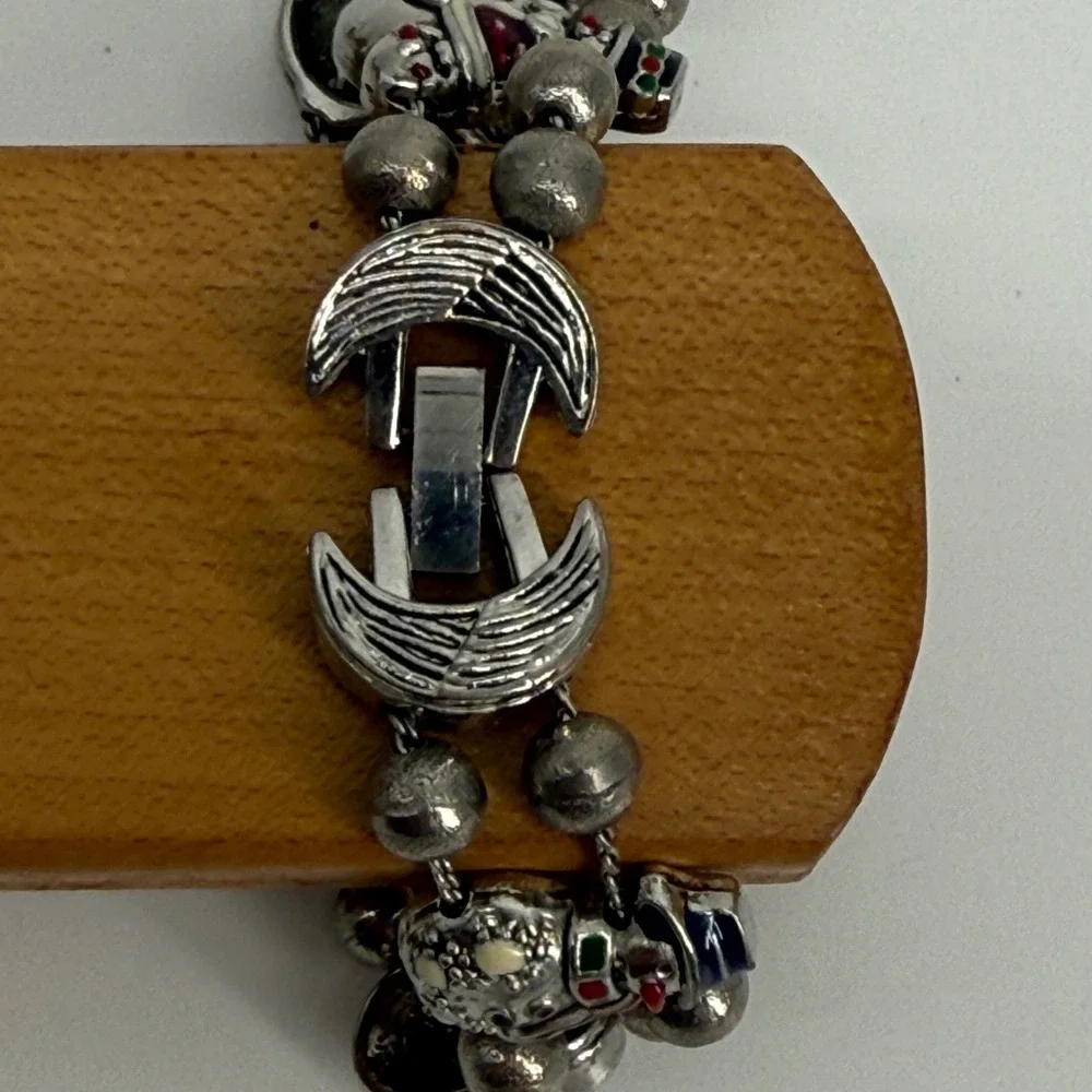 Kim Rogers Christmas Charm Bracelet Watch Santa Snowman Kitsch Holiday Y2K 25680